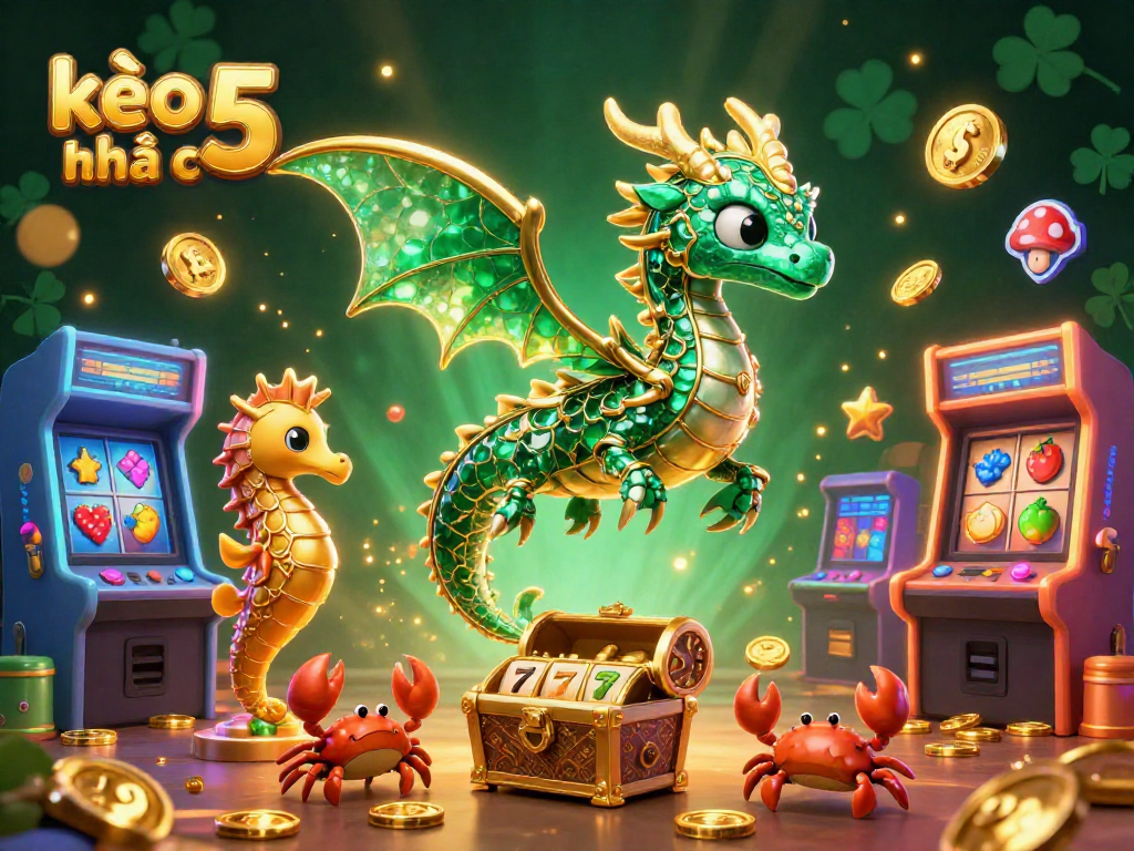 Engage with kèo nhà cái 5 in vibrant, ultra-detailed 3D casino scene showcasing fantasy elements and gaming excitement.