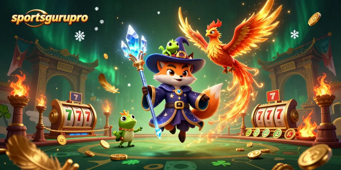 Engage in thrilling casino adventures with sportsgurupro, featuring a magical wizard fox, phoenix, and dynamic game elements.