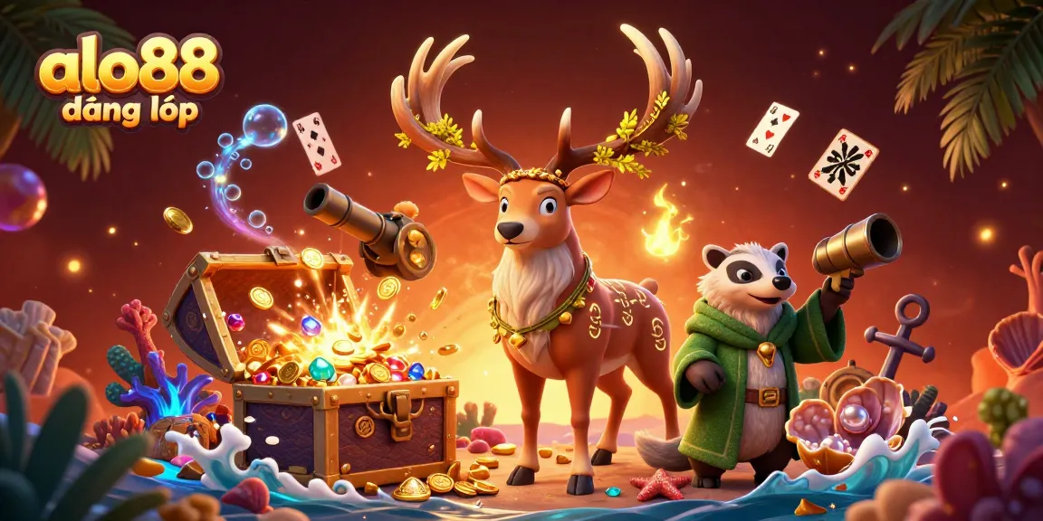 Join the excitement of alo88 đăng nhập with themed characters and gambling treasures in a vibrant casino world.