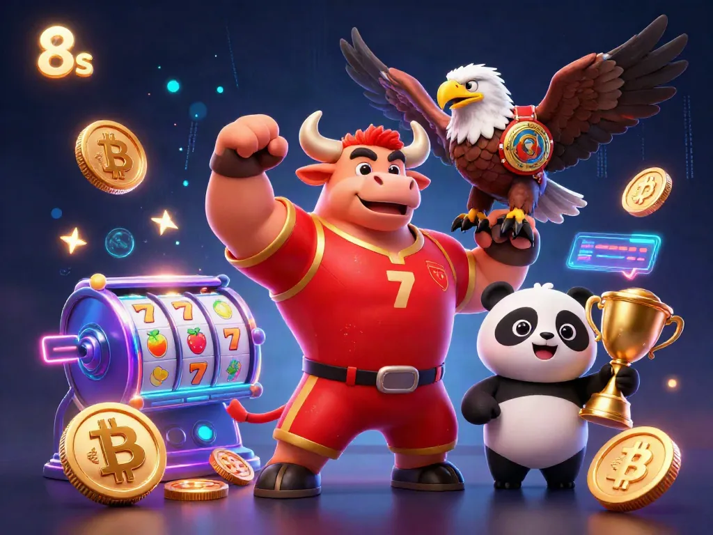 Experience thrilling winning moments with the 8s online casino bull mascot, showcasing vibrant game elements.