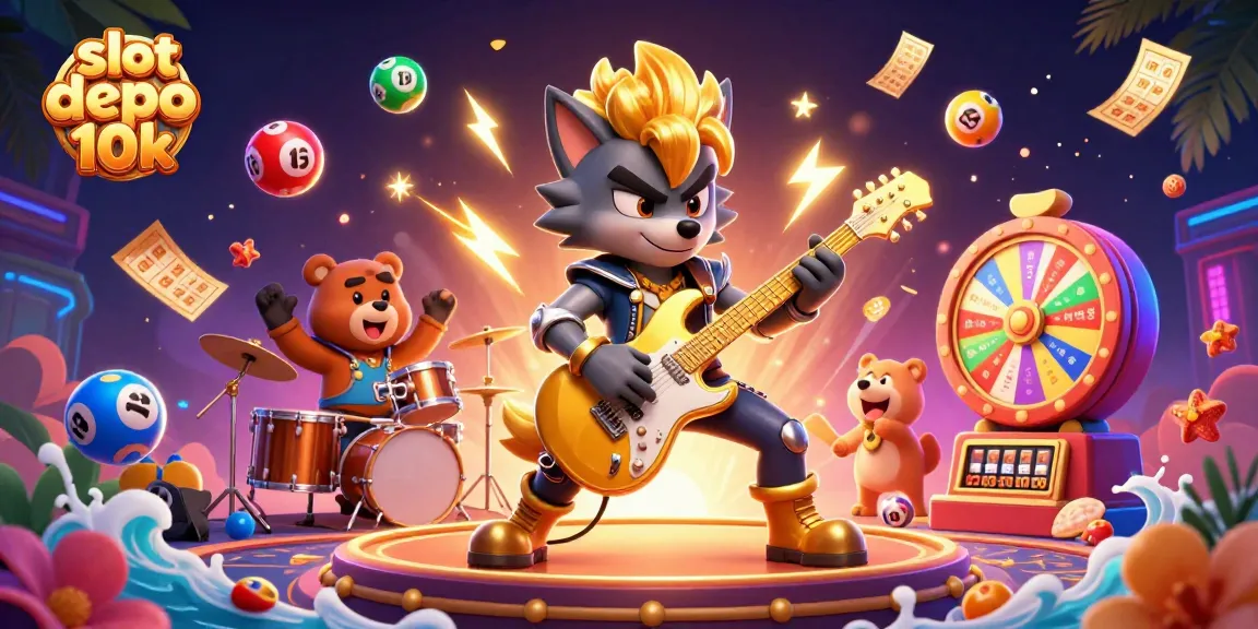 Join the excitement of slot depo 10k with vibrant characters and dynamic casino elements.