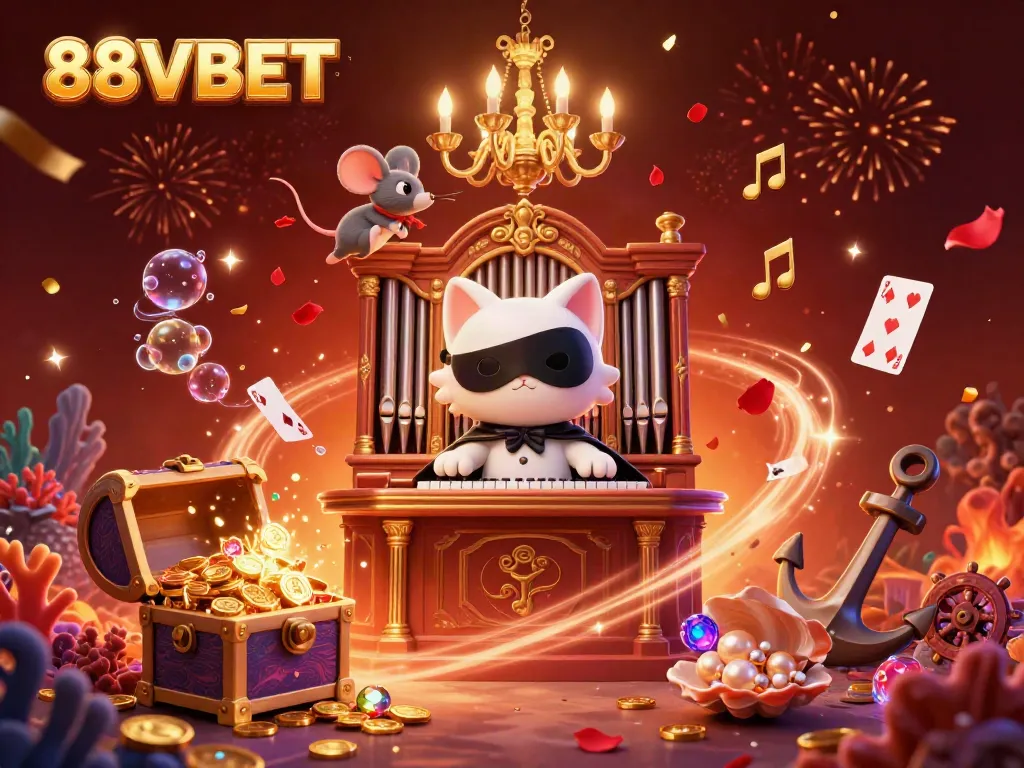 Experience 88VBET's vibrant casino adventure with 3D characters, treasure, and magical elements.