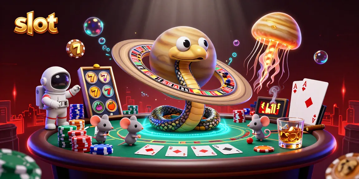 Experience thrilling slot action with a colorful 3D scene featuring cosmic characters and vibrant game elements.