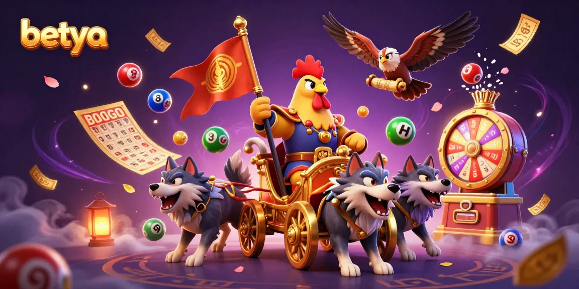 Betya offers a vibrant casino scene with exciting lottery elements and dynamic characters.
