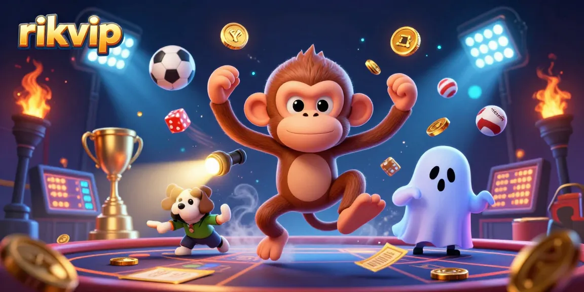 Experience thrilling gameplay with rikvip in a vibrant haunted casino scene.