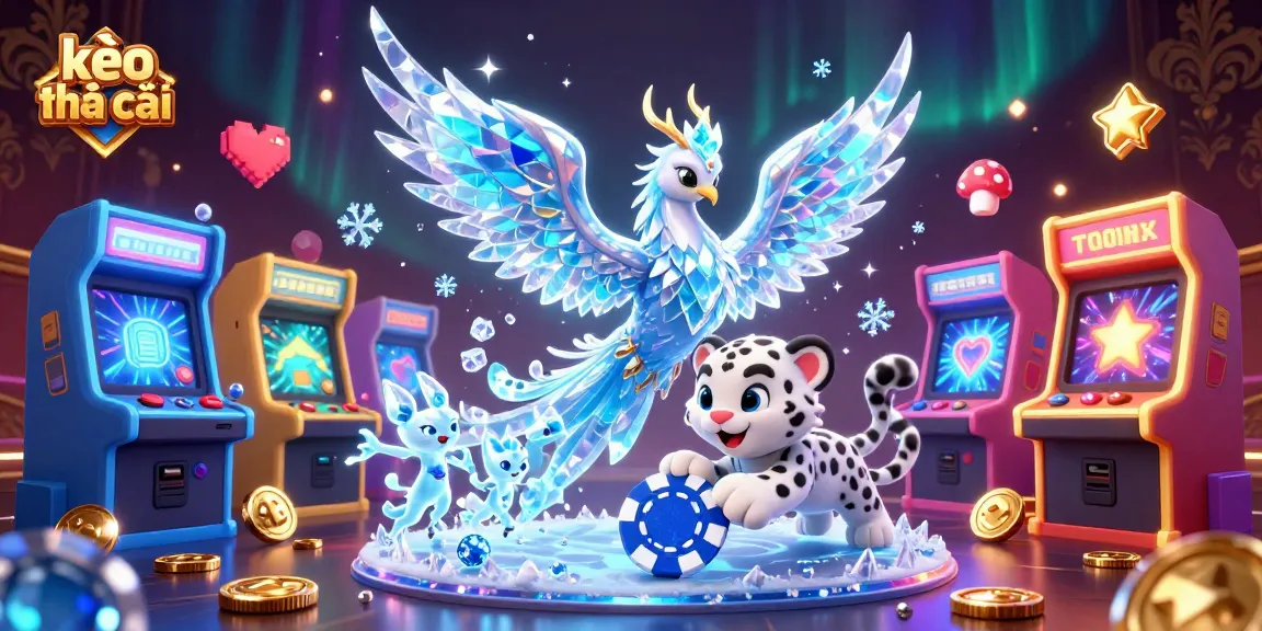Experience kèo nhà cái with vibrant characters and 3D casino elements illuminating the scene.