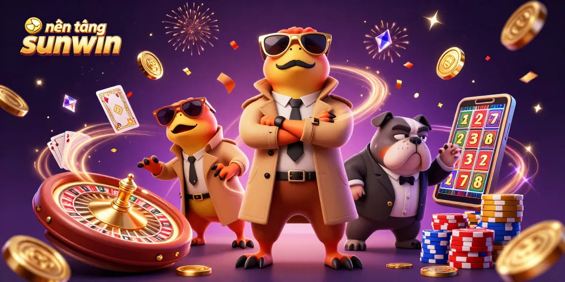 Experience the excitement of nền tảng sunwin with cartoon raptors entering a VIP lounge, surrounded by casino elements.