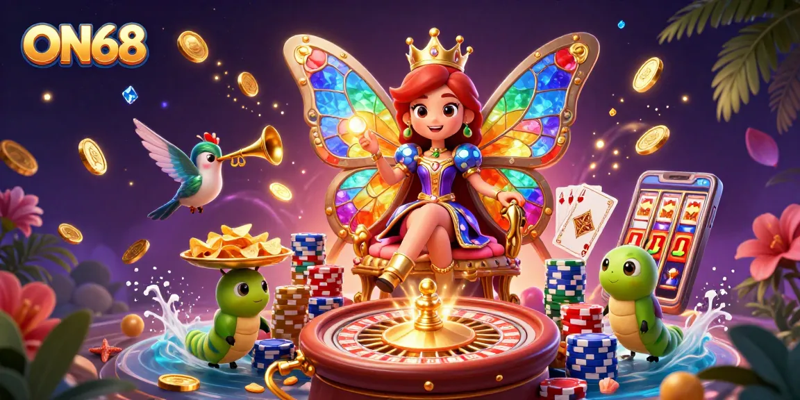 Join the gaming frenzy with ON68 while enjoying vibrant 3D casino action packed with excitement.