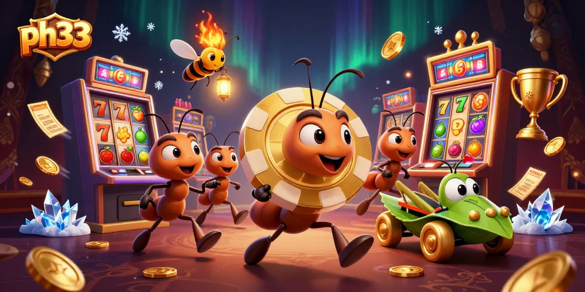 Engage with ph33 by joining a thrilling adventure in a vibrant cartoon heist scene with casino elements.
